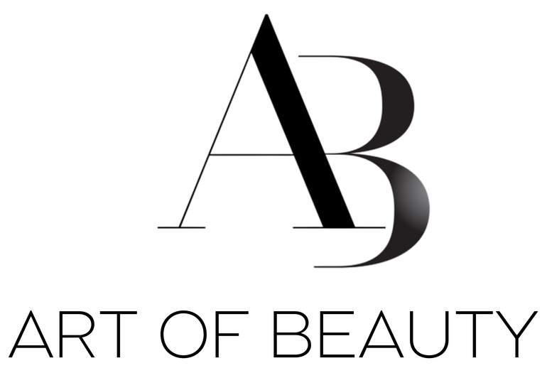 Art of Beauty logo with stylized “AB” lettering.